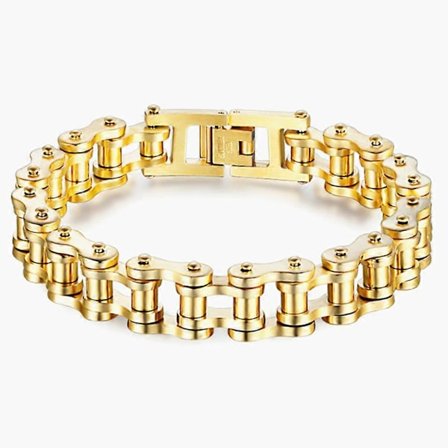 Herrearmbånd Rustfrit Stål Bred Bredde Biker Armbånd Panserkæde Cykelkæde Motorcykelkæde