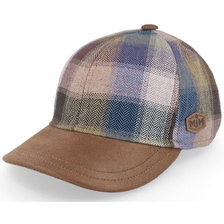MJM Hats - Multi fitted Caps - Baseball Silk Brown Check Fitted @ Hatstore