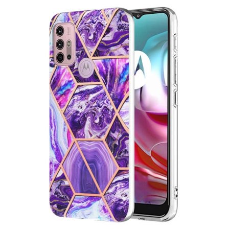 Marmormotiv Motorola Moto G10 / Motorola Moto G20 / Motorola Moto G30 skal - Mörklila
