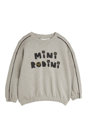 Mini Rodini Cats Sweatshirt Bodies & set Unisex Grå 140/146