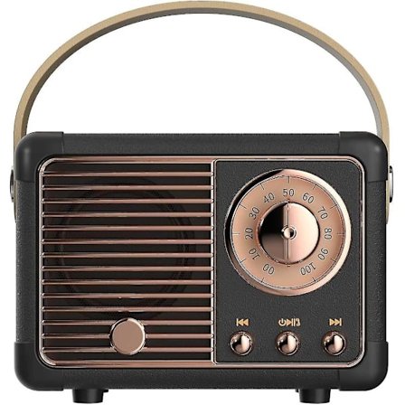 Retro Bluetooth-högtalare, vintage-dekor, bärbar retro-radio trådlös Bluetooth-högtalare för kök, skrivbord, sovrum, kontor