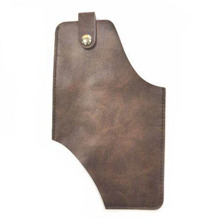 Universal telefonpung i læder til taljen - Kaffe Størrelse: L