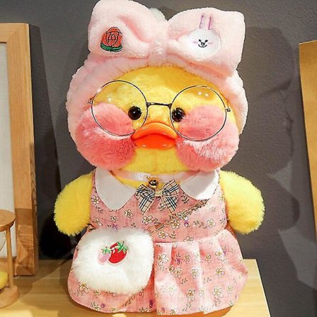 Kawaii 30cm Lalafanfan Cafe Ankka Pehmolelu Täytetty Pehmeä Kawaii Du