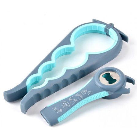 Multi Grip-åbner - Dåseåbner - Kapselåbner - Ergonomisk - 5-i-1-åbner - Ølåbner - Flaskeåbner - Køkkenredskab - Ølflasker