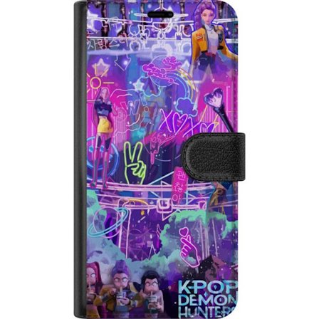 Yhteensopiva Lompakkokotelo Samsung Galaxy A56 Kpop Demon Hunters Neon City Lights Purple Glow Idol Energy Vibes