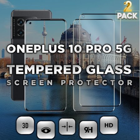2-Pack ONEPLUS 10 PRO Skærmbeskyttelse - Hærdet Glas 9H - Super kvalitet 3D