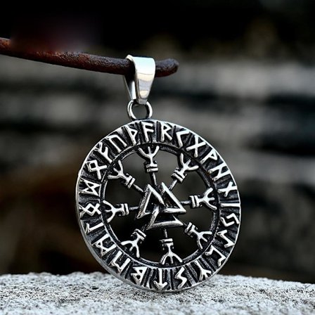 Pendant - Nordic Mythology - Vegvisir with runes