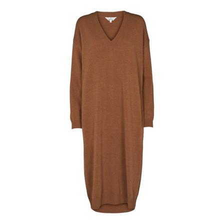Basic Apparel Lise V-Kjole Brun, Dame