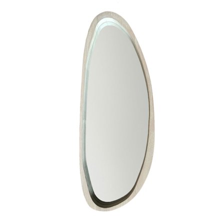 Spejl, lys egetræsramme, 89x33 cm