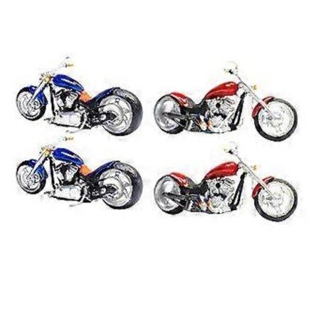 4x 1/64 Malte Motorsykkelmodell Diorama Figurer for Byggescener Dekor