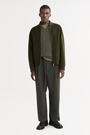 Soft Goat - Men's Bomber Jacket - Cashmere jacket - XL - Olive