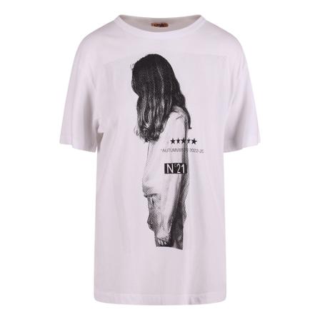 N21, T-Shirts Wit, Dames, Maat:L