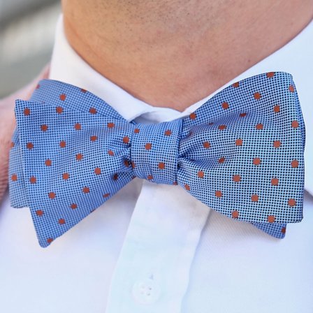 Papion cu model cu puncte pentru bărbați - Papioane self-tie