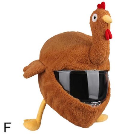 Hjelmbeskyttelse Hodeplagg Deksel Morsom Tegneserie Fluffy Plysjsett for Motorsykkel