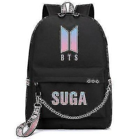 Bts Chain Backpack Same Backpack Cute Usb Charging Peripheral School Bag