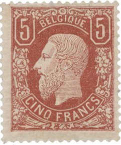 Belgien 1869-83 - OBP 37 - Ubrugt