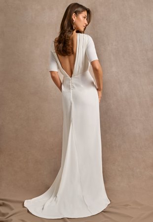 Bubbleroom Occasion-Open Back Wedding Gown-46