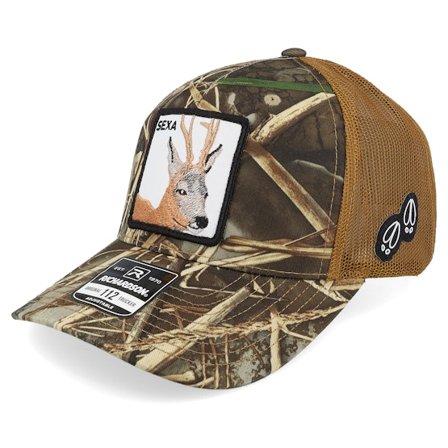 Hunter - Camo trucker Cap - Sexa Rådjur Bock Realtree Max-7/Buck A-frame Trucker @ Hatstore