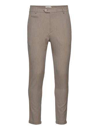 Como Light Herringb Suit Pants Kostymbyxor Formella Byxor Beige Les Deux
