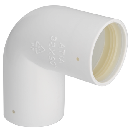 Bøy Pp 32X90G Hvit med Gummiringstetning