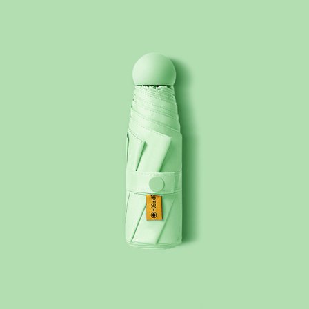 Kapselformat solparaply: Ger solskydd och UV-skydd, skyddar mot både sol och regn, lätt och enkel att bära.