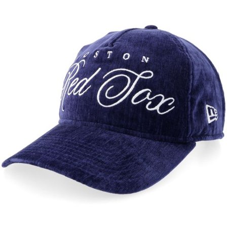 New Era - MLB Blå adjustable Keps - Boston Red Sox Team Script 19TWENTY Golfer Velvet Blue A-frame @ Hatstore