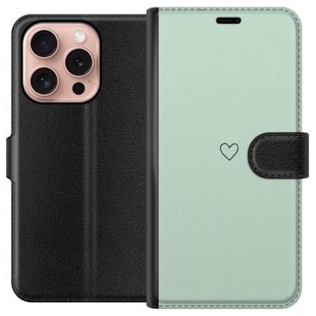 Apple iPhone 16 Pro Lompakkokotelo Sydän Vihreä