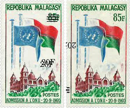 Madagascar 1968 - YT 447a og 447b - Postfrisk