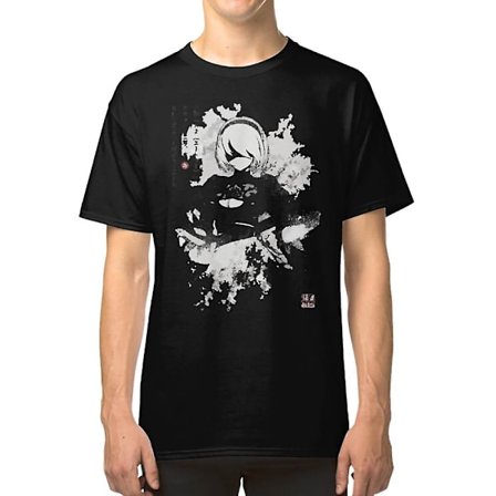 NieR:Automata 2B Japan Bläck T-shirt