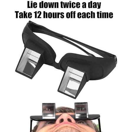 Horisontella prisma lata glasögon, prisma glasögon, periskop glasögon - För att läsa och titta på TV i sängen medan du ligger platt