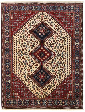 Persischer Yalameh Teppich 155X198 Dunkelrot/Rot (Wolle, Persien/Iran)