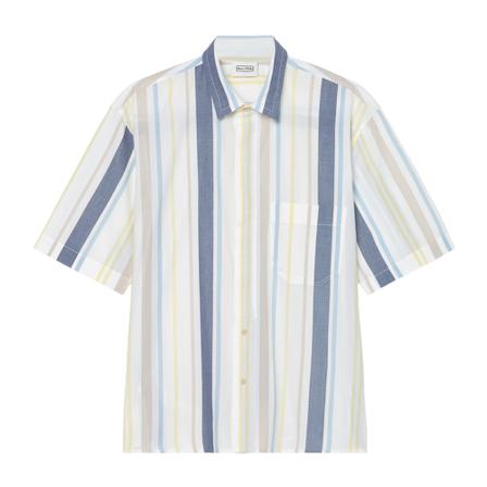 Marc O'Polo Archive Code short-sleeved shirt Blå, Herre Skjorter