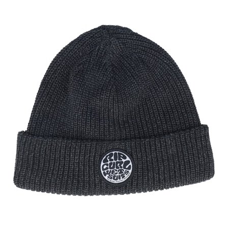 Rip Curl - Noir cuff Bonnet - Icons Reg Beanie Black Cuff @ Hatstore