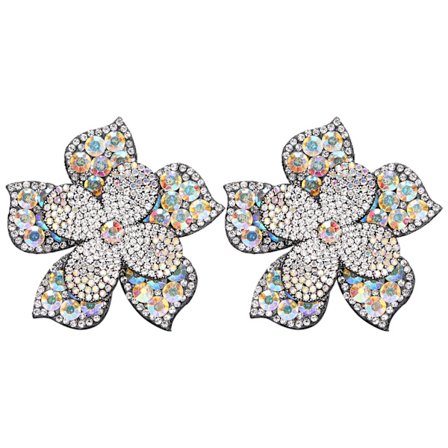 2. Crystal Diamond-lapper Blomst Klær Sko Dekorasjon DIY Tilbehør AB Farge