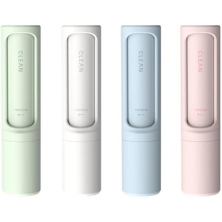 Pälsborttagningsborste för husdjur - Liten självrengörande - Tar bort luddet från korthåriga hundar och katter (Ljusblå)