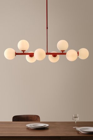 Jotex - EKMAN taklampe Rødt/opalt glass - Kjøp Taklamper hos Jotex