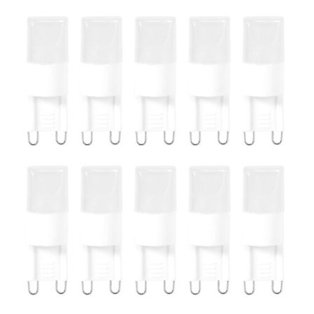 10x G9 1W LED-pære med stærkt lys, varm hvid 3500 K
