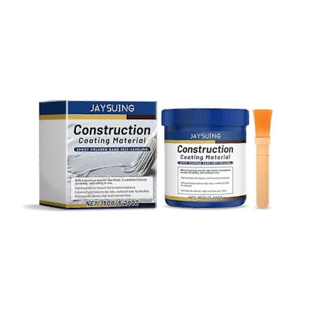 Grå vandbaseret epoxy gulvmaling, vandtæt belægning, revnebestandig, slidstærk, holdbar, langtidsholdbar, hurtigtørrende maling