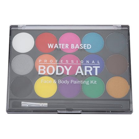 Vannbasert sminkesett for ansikt og kropp, 15 farger, ikke-giftig [YJD]