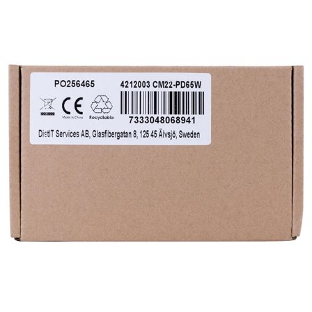 Deltaco USB-C 65 W laptop charger, bulk