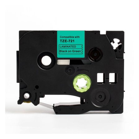 Tape 9mm TZe-721 Svart på Grön - Lyreco - Kontorsmaskiner - Märkmaskiner och tape - Tape - Brother TZ