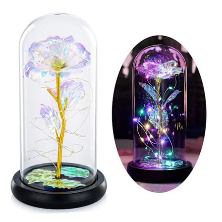 Skønheden og Udyret Rose Gaver til Kvinder, Evige Falske Roser Bryllupsdag Valentinsgave til Hende Bedste Fødselsdag Evigvarende Kunstig 