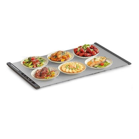 Elektrisk Varmebakke Temperaturindstilling Madvarmeplade Varme på 10 sekunder Foldbare Madvarmere til Buffet Server Fest EU-stik-A