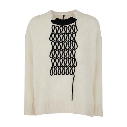 PierAntonioGaspari, Round-neck Knitwear Biały, Kobieta, Rozmiar: M