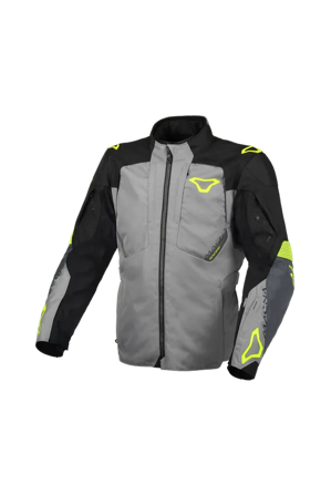 Mototrradjacke Macna Notch Grau/Schwarz/Fluo Gelb L