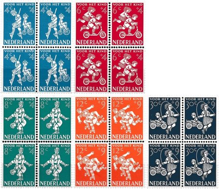 Holland 1958 - NVPH 715-719 - 4-blok - Postfrisk