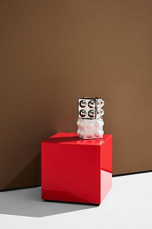 Jotex - Würfel Aus Farbigem Glas 35x35 Cm Glas/MDF Pop - Kaufen Pastill - Möbel bei Jotex