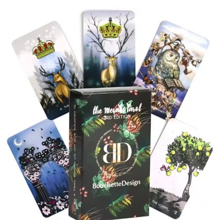 Meraki Tarot, inspiroitunut luonnon taikuudesta, eläinaiheiset 79 kortin pakka, perustuu Rider Waite -järjestelmään, ennustaminen