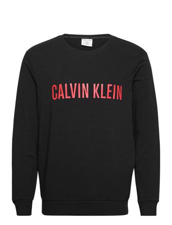 L/S Sweatshirt Sweatshirt Trøje Sort Calvin Klein