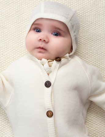 Smallstuff Jumpsuit, Merino Wool W. Buttons, Offwhite - Beige - 44